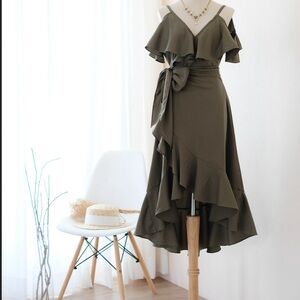 Olive green dress